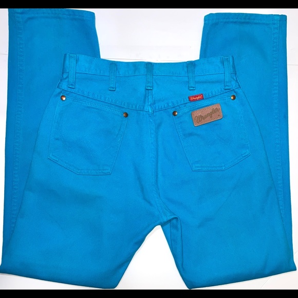 turquoise wrangler jeans